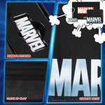 Marvel Card Wallet and Keyring Set for Men - Black Marvel - Get Trend