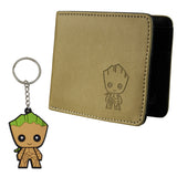 Marvel Card Wallet and Keyring Set for Men - Beige Groot - Get Trend