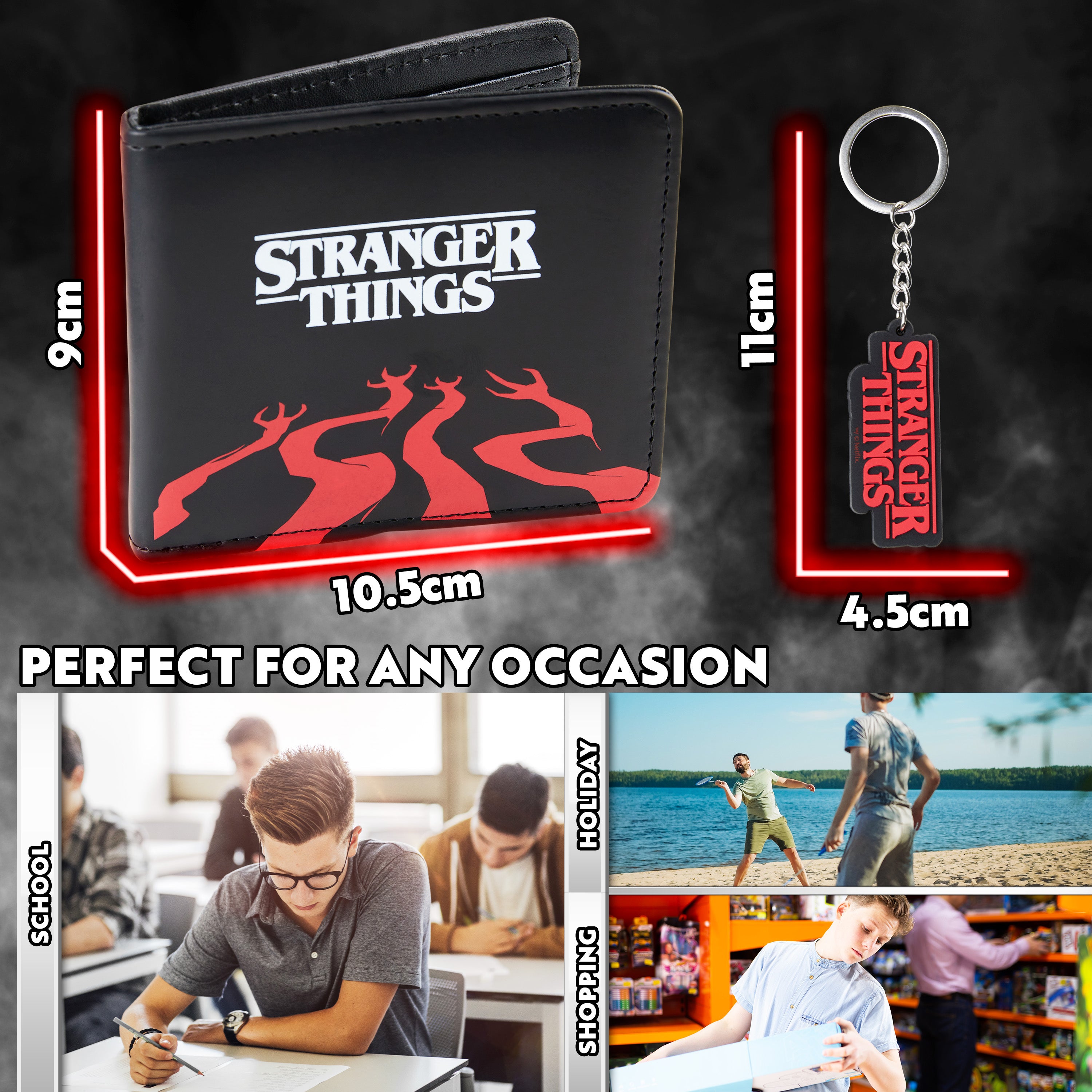 Stranger Things Card Wallet and Keyring Set for Adults - Get Trend