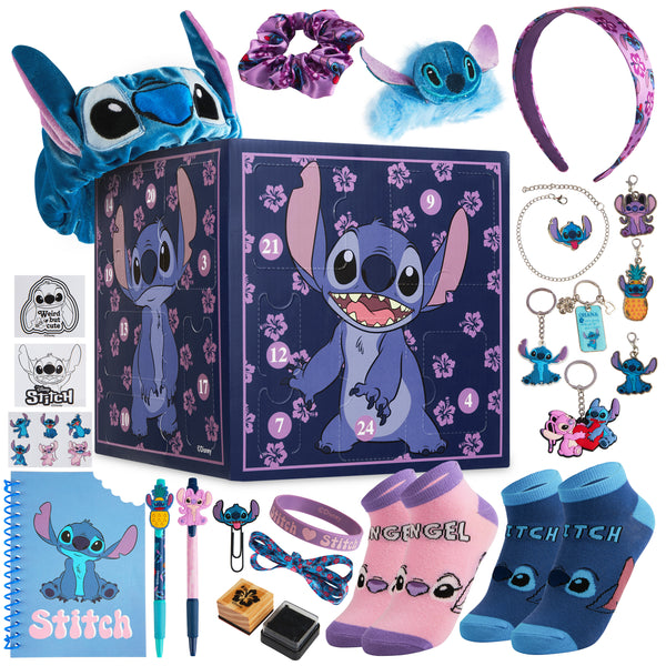 Disney Stitch Advent Calendar 2023 for Kids and Teenagers - Purple Stitch Cube
