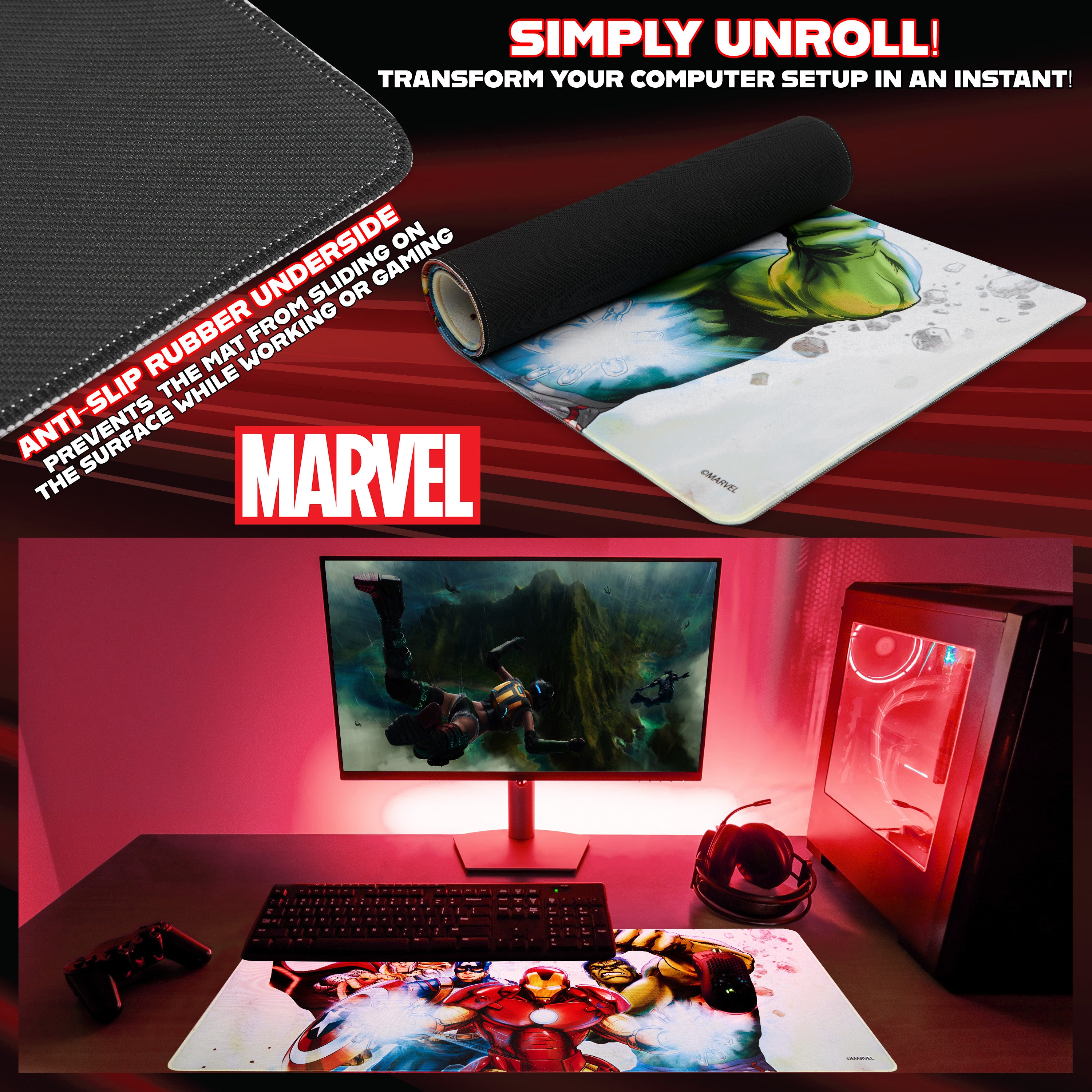 Marvel Avengers Desk Mat,  Large Mouse Mat - Avengers - Get Trend