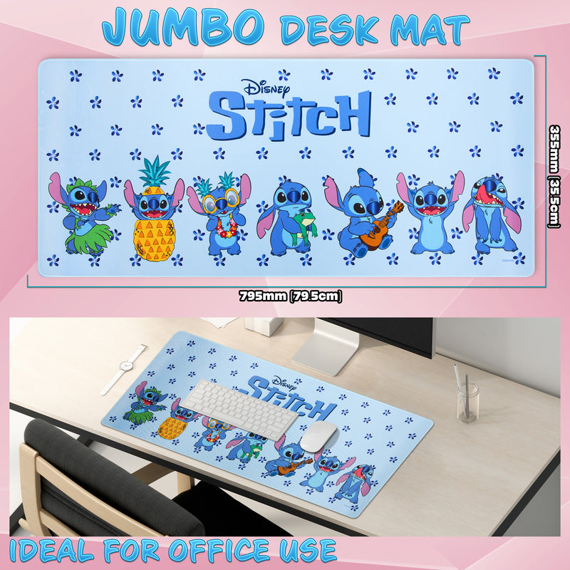 Stitch Computer Mat Disney Stitch Desk Ma, Large Mouse Mat - Blue Stitch for sale