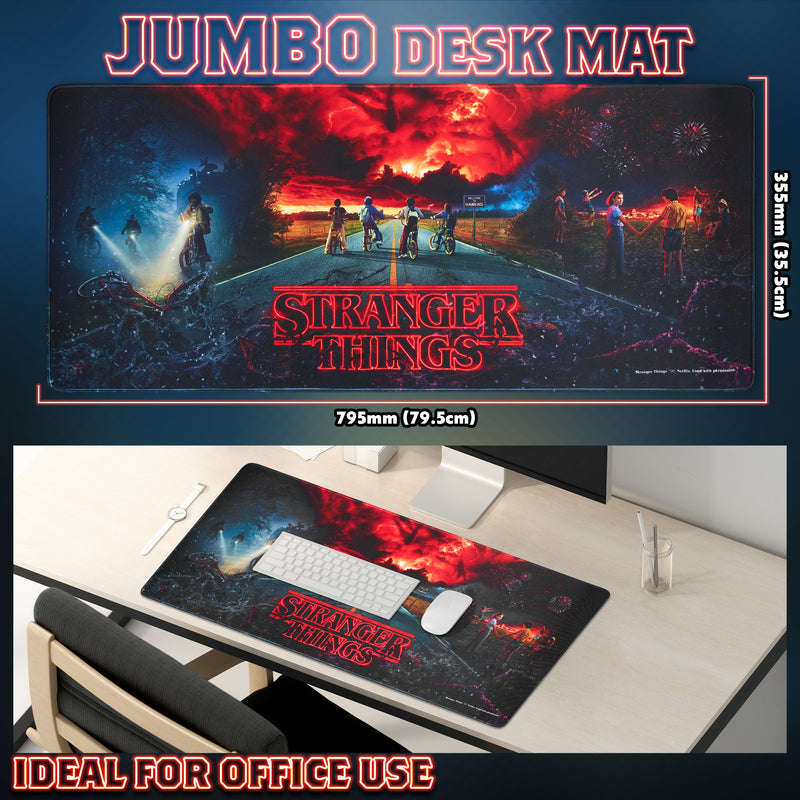 Stranger Things Desk Mat,  Large Mouse Mat - Black