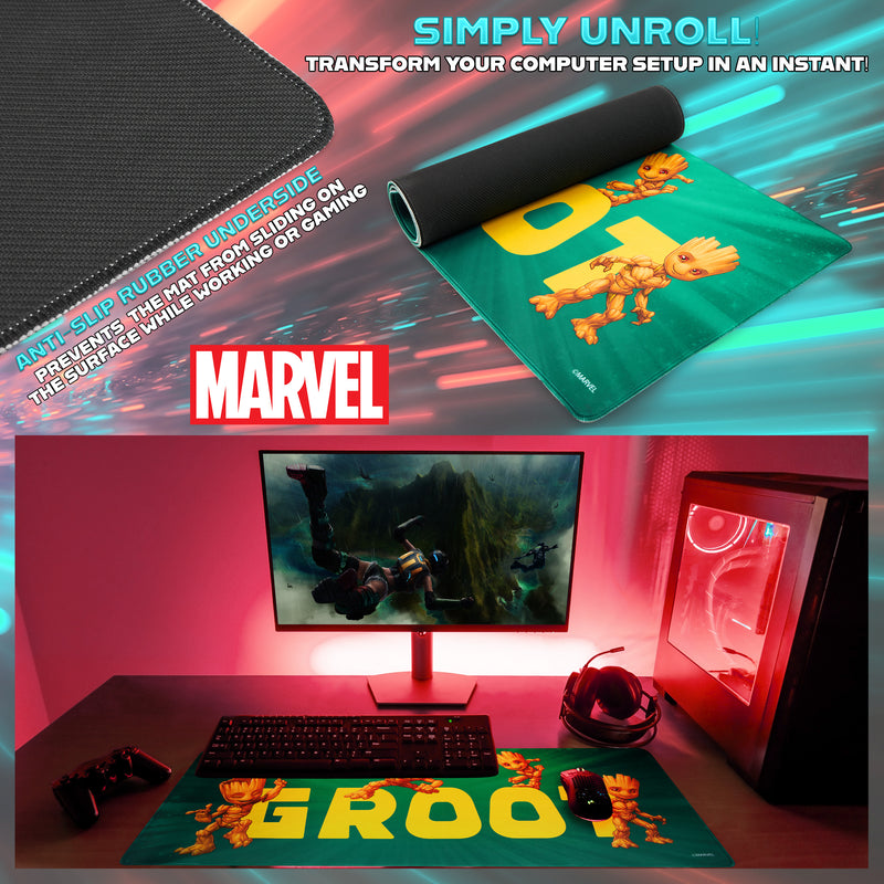 Marvel Avengers Desk Mat, Large Mouse Mat - Green Groot