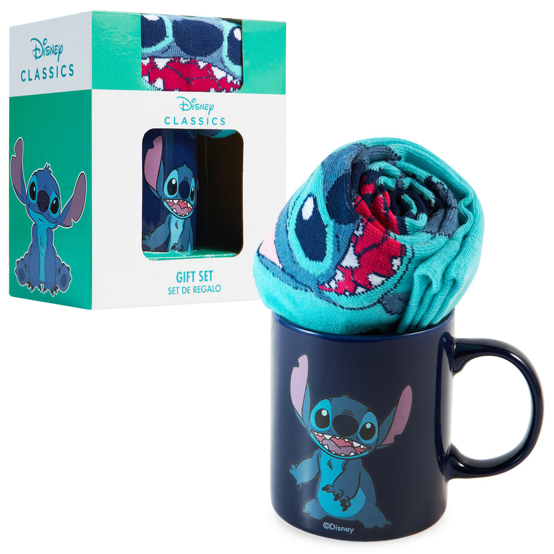 Disney Stitch Mug and Socks Gift Set for Women - Navy Stitch
