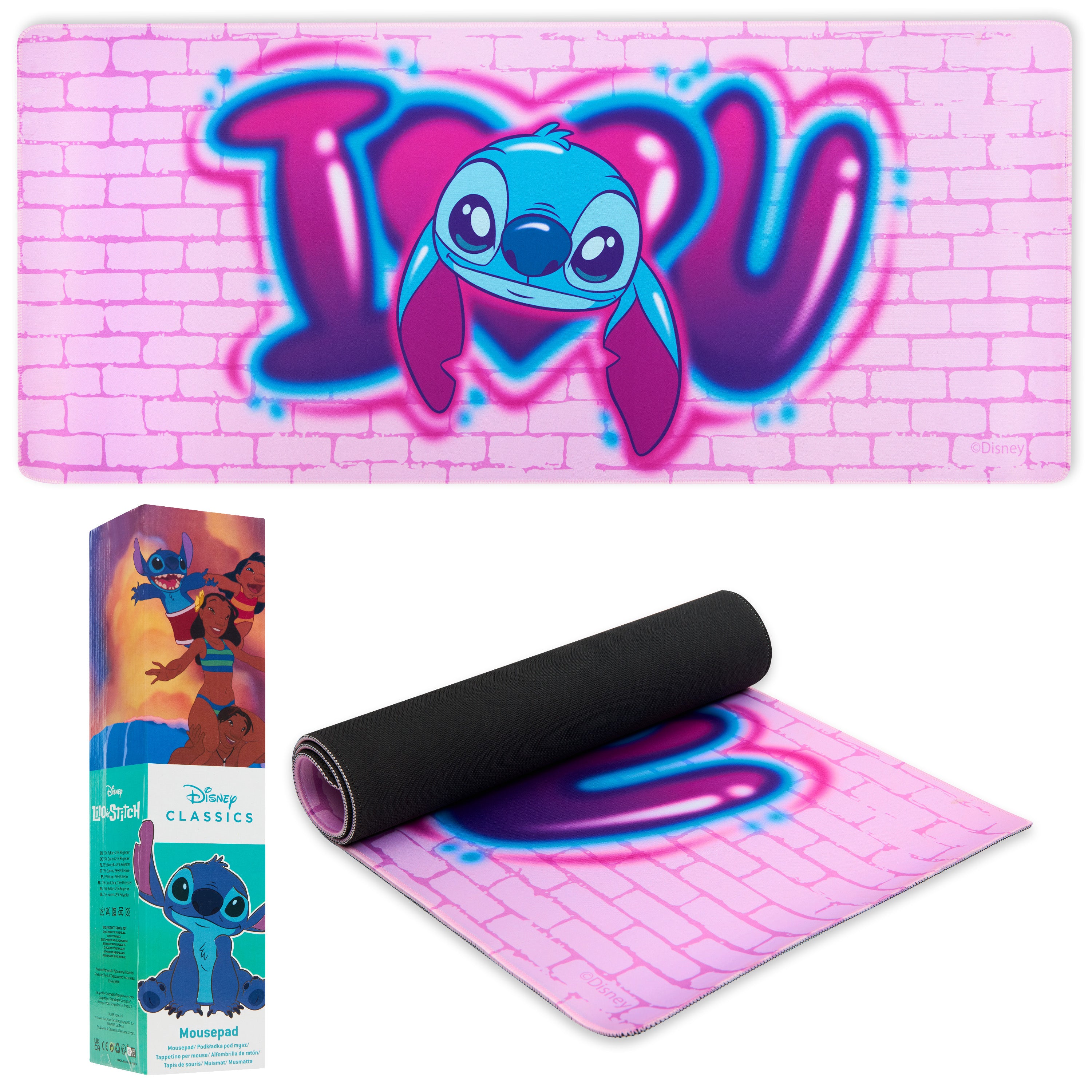 Disney Stitch Desk Mat, Large Mouse Mat - Pink Stitch – Get Trend