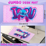 Disney Stitch Desk Mat, Large Mouse Mat - Pink Stitch - Get Trend