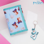 Disney Kids Wallet and Keyring Gift Set -Blue Frozen - Get Trend