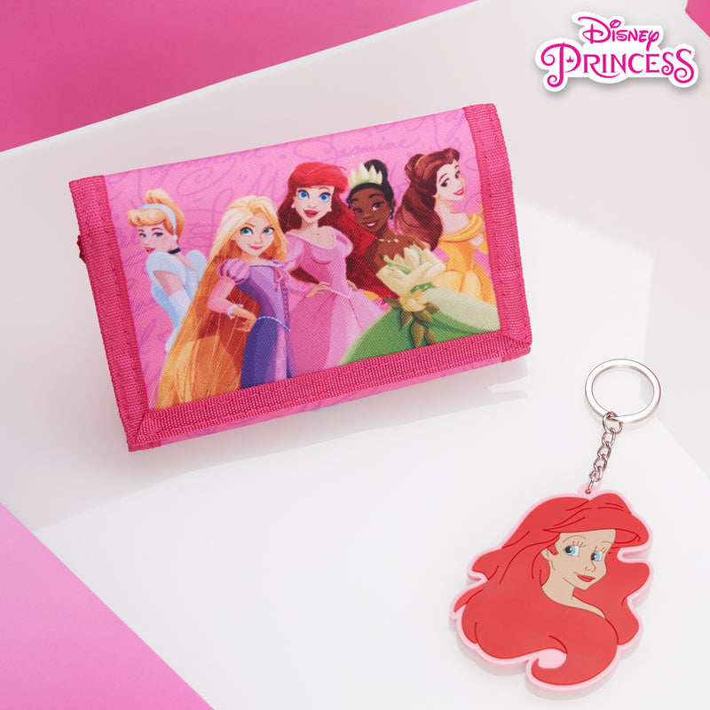 Disney Kids Wallet and Keyring Gift Set - Pink Princesses - Get Trend
