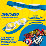 Marvel Children's Swimming Goggles and Swimming Cap Set Anti-Fog UV Protection - Blue Avengers - Get Trend