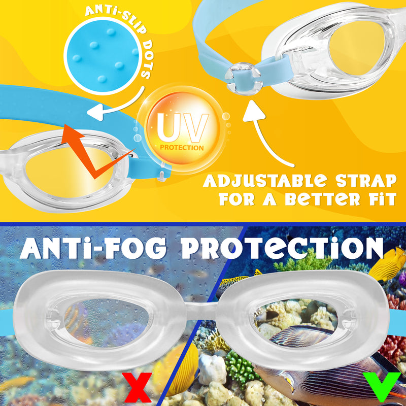 SPONGEBOB SQUAREPANTS Kids Swim Goggles and Swim Cap Set Anti-Fog UV Protection - Get Trend
