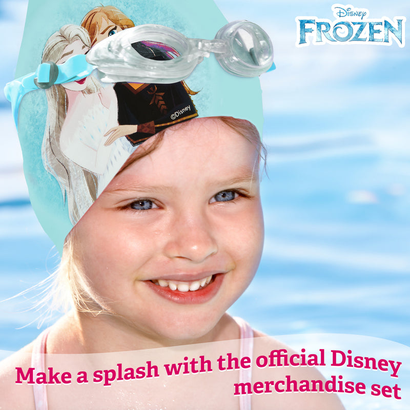 Disney Children's Swimming Goggles and Swimming Cap Set Anti-Fog UV Protection - FROZEN - Get Trend