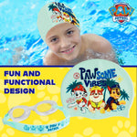 Paw Patrol Children's Swimming Goggles Swimming Cap Set Anti-Fog UV Protection - BLUE - Get Trend