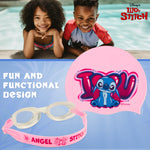 Disney Children's Swimming Goggles and Swimming Cap Set Anti-Fog UV Protection - STITCH - Get Trend