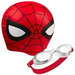 Marvel Children's Swimming Goggles and Swimming Cap Set Anti-Fog UV Protection - Red Spiderman - Get Trend