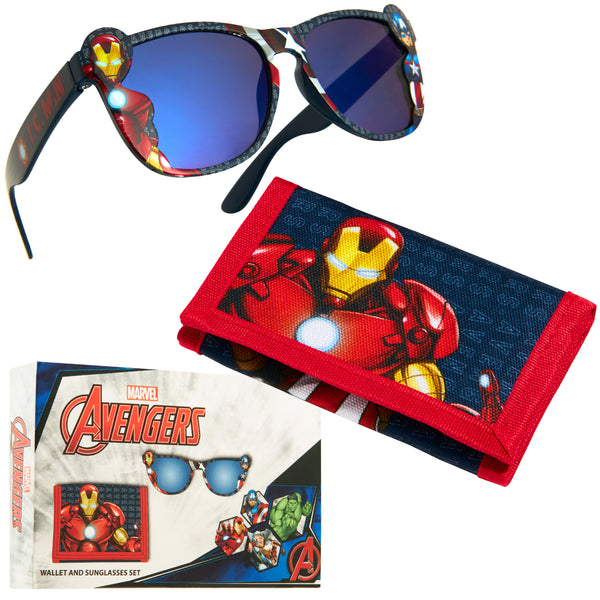 Marvel Boys UV Protection Sunglasses and Trifold Wallet Set - Avengers - Get Trend