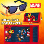 Marvel Boys UV Protection Sunglasses and Trifold Wallet Set - Avengers - Get Trend