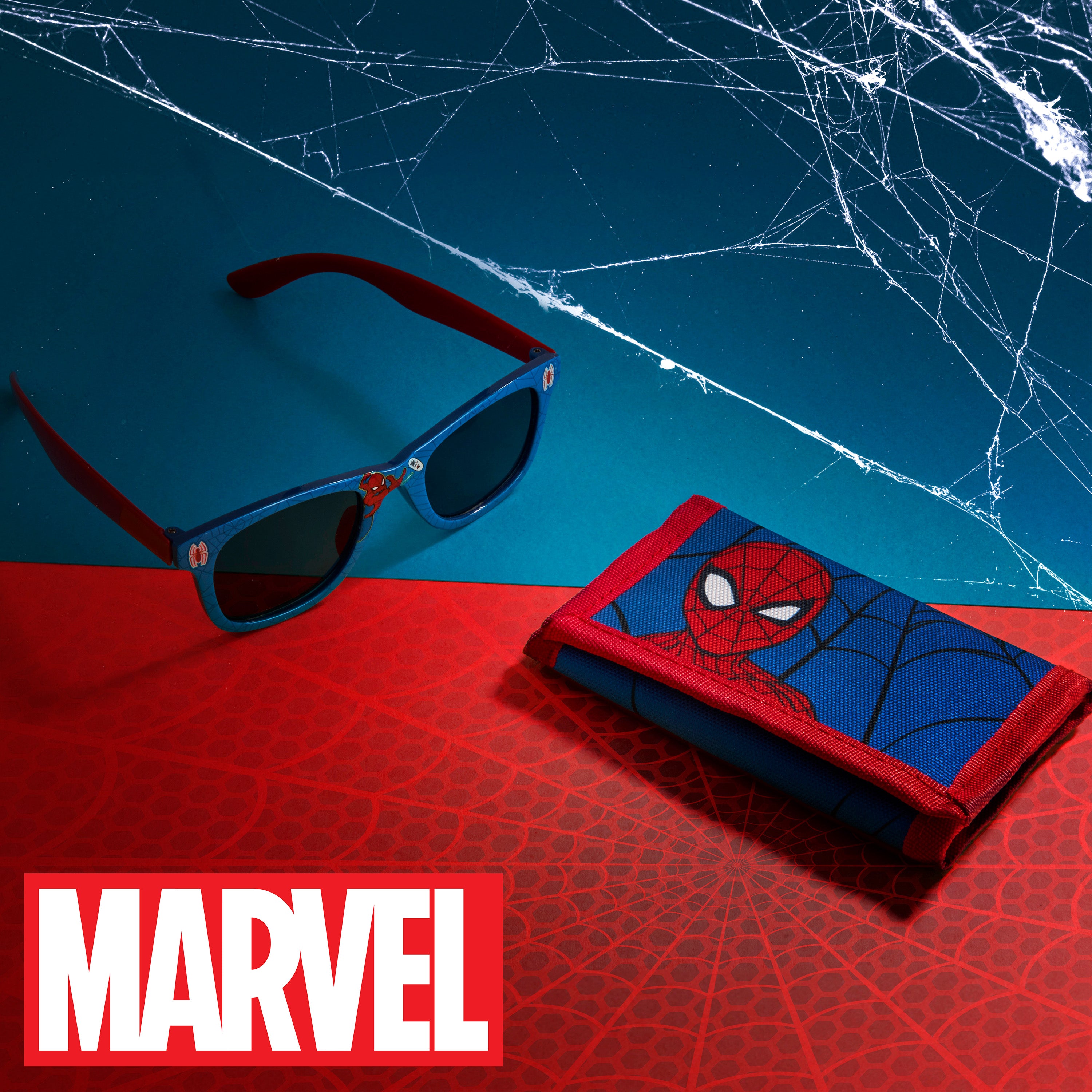 Marvel Boys UV Protection Sunglasses and Trifold Wallet Set - Spiderman - Get Trend