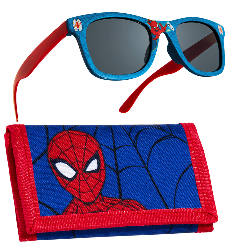 Marvel Boys UV Protection Sunglasses and Trifold Wallet Set - Spiderman - Get Trend