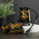 Harry Potter Mug and Socks Gift Set for Women Teenagers Hogwarts Calf Socks Ceramic Mug, Secret Santa Gifts for Women (Black Mug & Spoon Socks, Mug: 450ml, Socks: 2.5/7.5 UK)