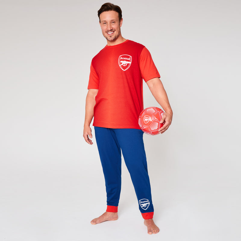 Arsenal F.C. Mens Pyjamas Set - Red & Blue - Get Trend