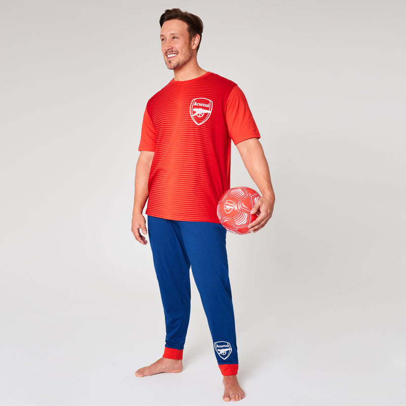 Arsenal F.C. Mens Pyjamas Set - Red & Blue