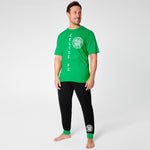 Celtic FC Mens Pyjamas Set - GREEN & BLACK - Get Trend