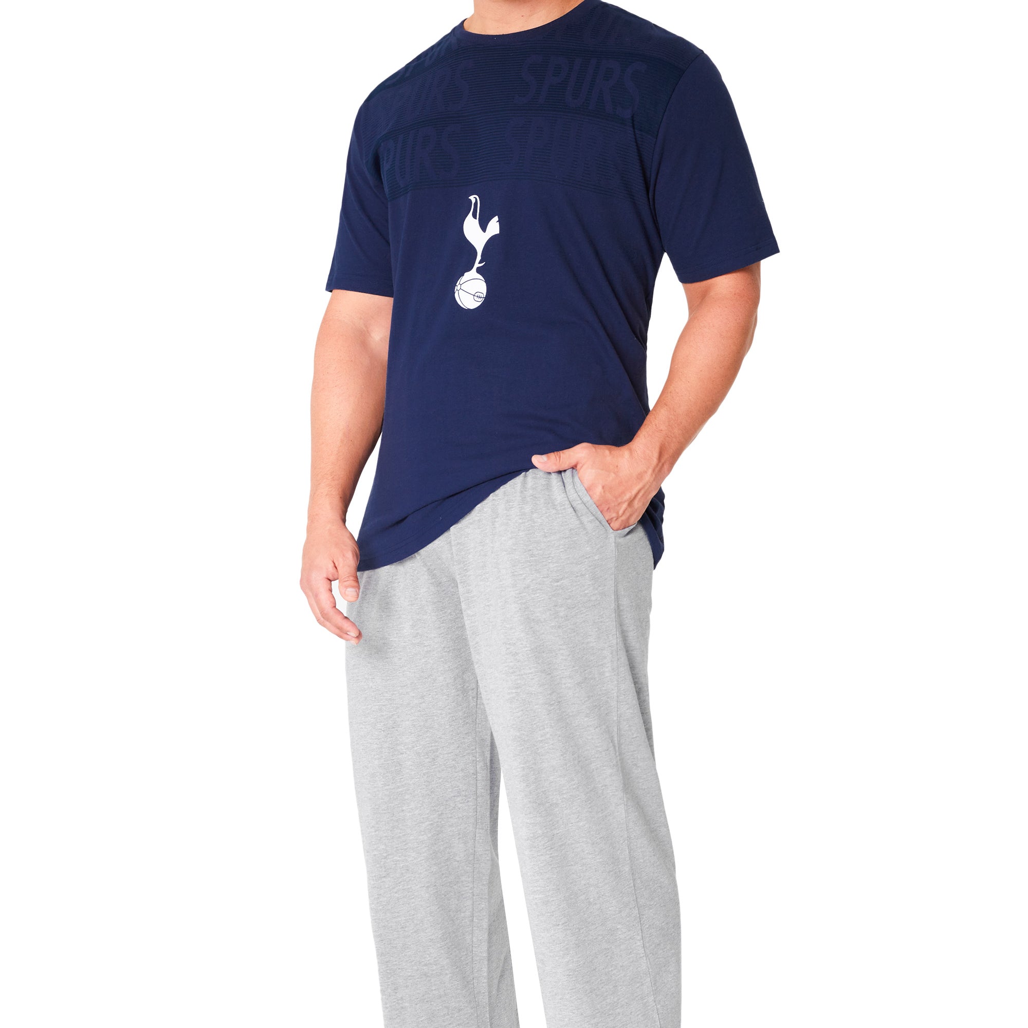 Tottenham Hotspur FC Mens Pyjamas Set - NAVY & GRAY - Get Trend