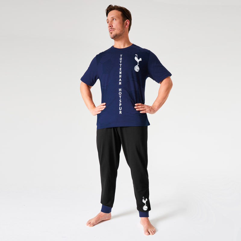Tottenham Hotspur FC Mens Pyjamas Set - NAVY & BLACK - Get Trend