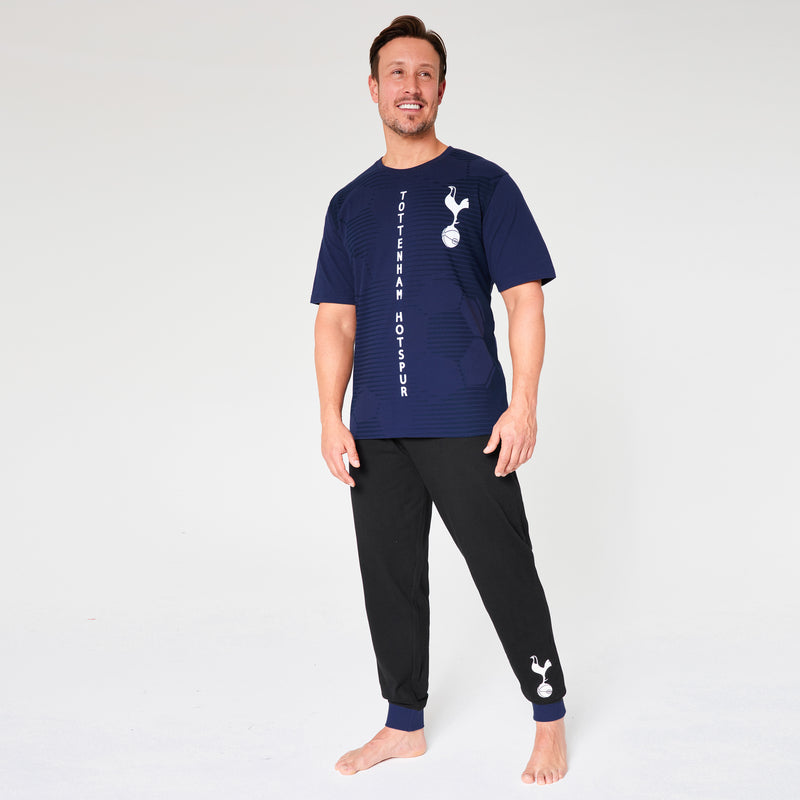 Tottenham Hotspur FC Mens Pyjamas Set - NAVY & BLACK