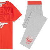 Arsenal F.C. Boys Pyjamas Set - Nightwear PJs for Kids - RED & GREY - Get Trend