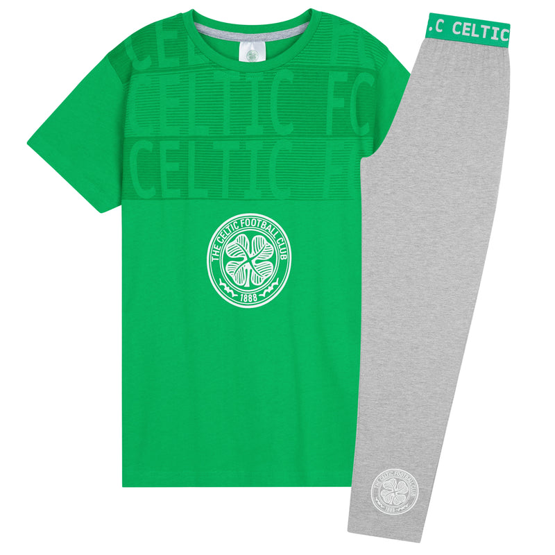 Celtic FC Boys Pyjamas Set - GREEN & GREY