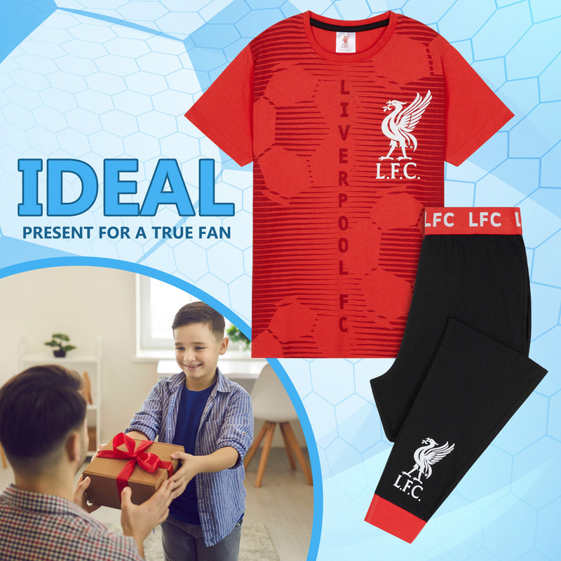Liverpool F.C. Boys Pyjamas Set, Nightwear PJs for Kids