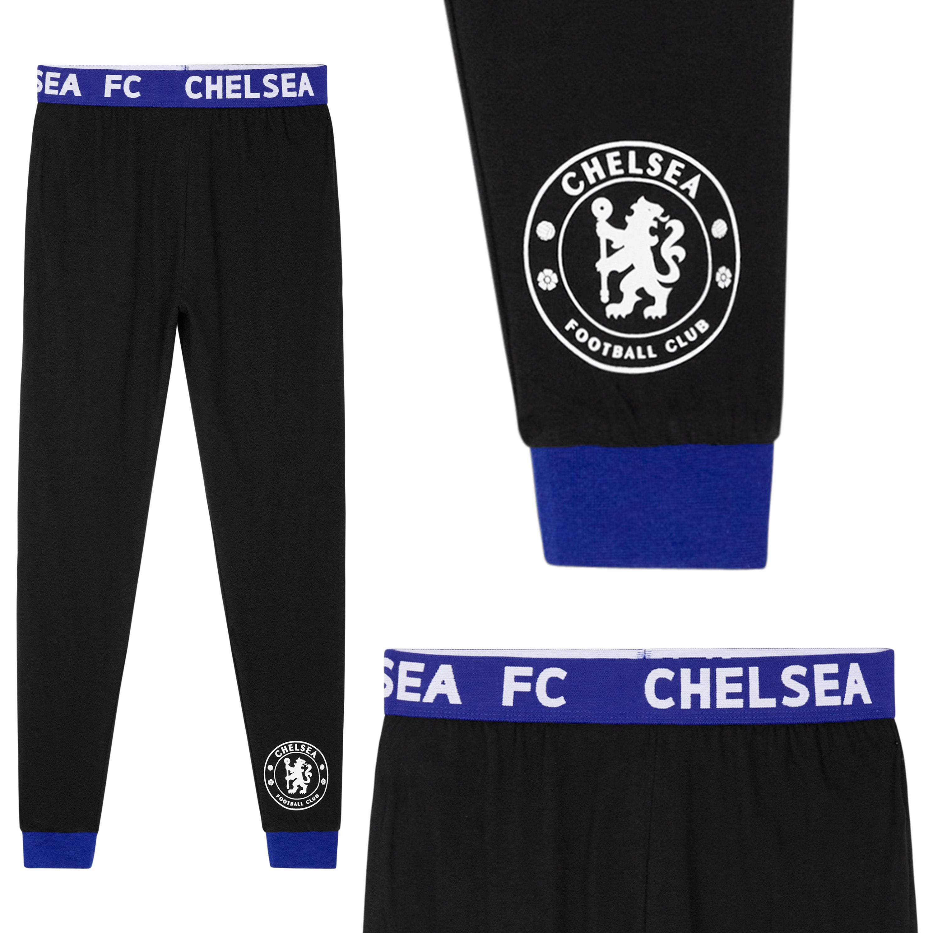 Chelsea F.C. Boys Pyjamas Set,  Nightwear Set for Kids - Blue & Black - Get Trend