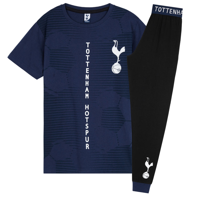 Men's Cotton Blend Pyjama Set - Short Sleeve Top & Drawstring Pants, Loungewear (UK Sizes S-3XL)