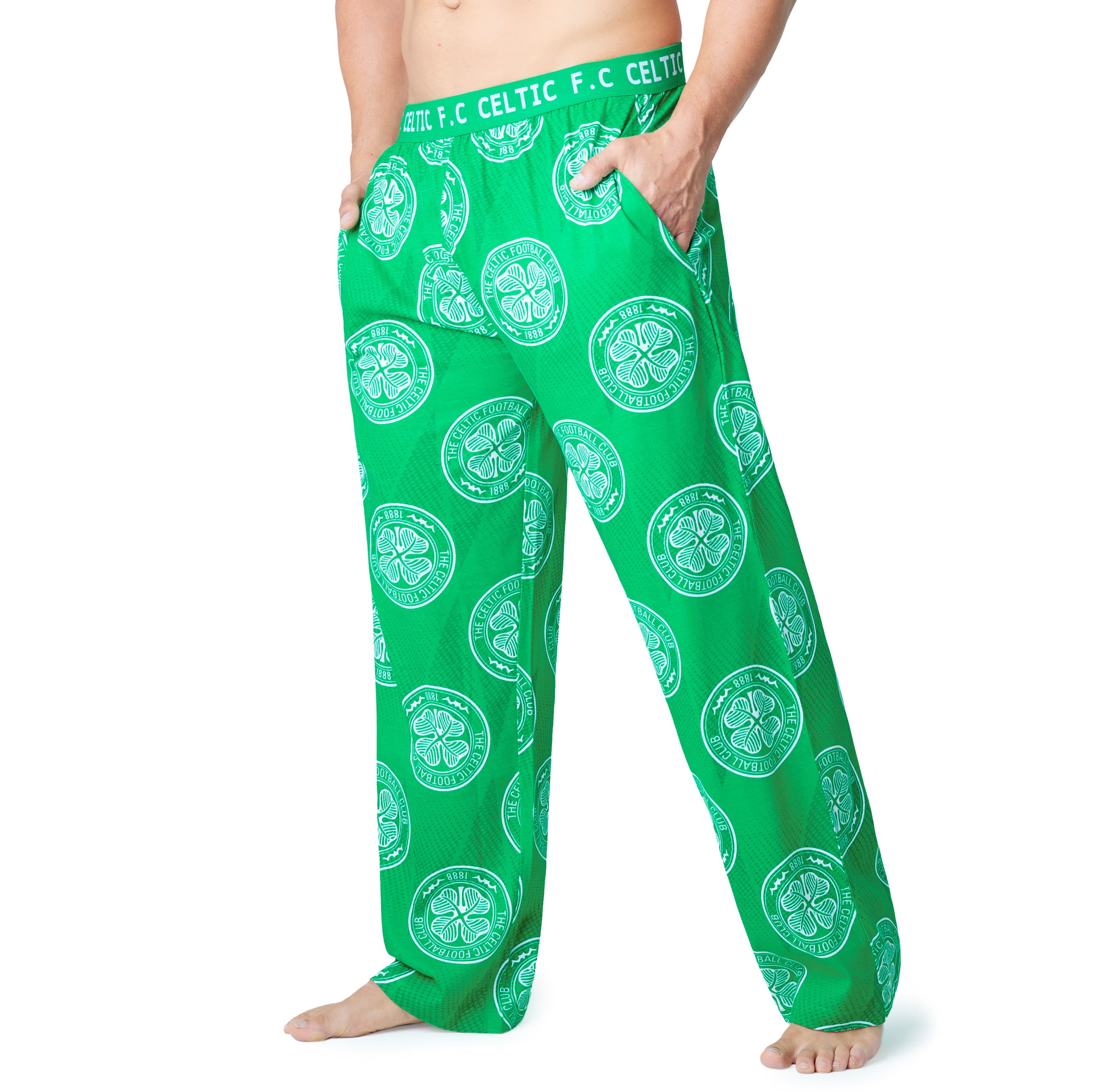 Celtic F.C. Mens Pyjama Bottoms - Comfy Nightwear Pyjamas for Men - Get Trend