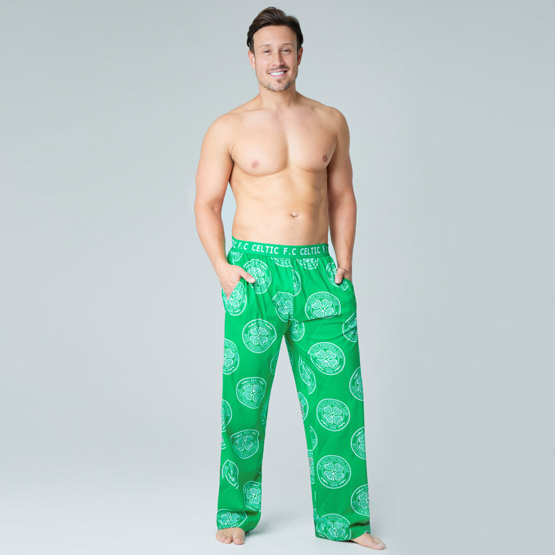 Celtic F.C. Mens Pyjama Bottoms - Comfy Nightwear Pyjamas for Men