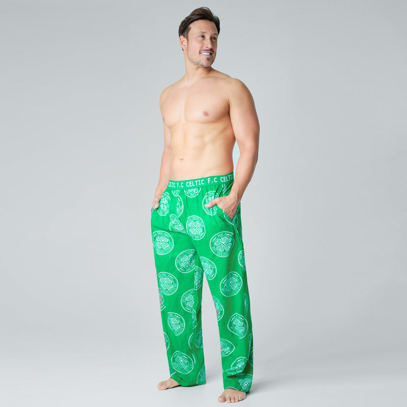 Celtic F.C. Mens Pyjama Bottoms - Comfy Nightwear Pyjamas for Men