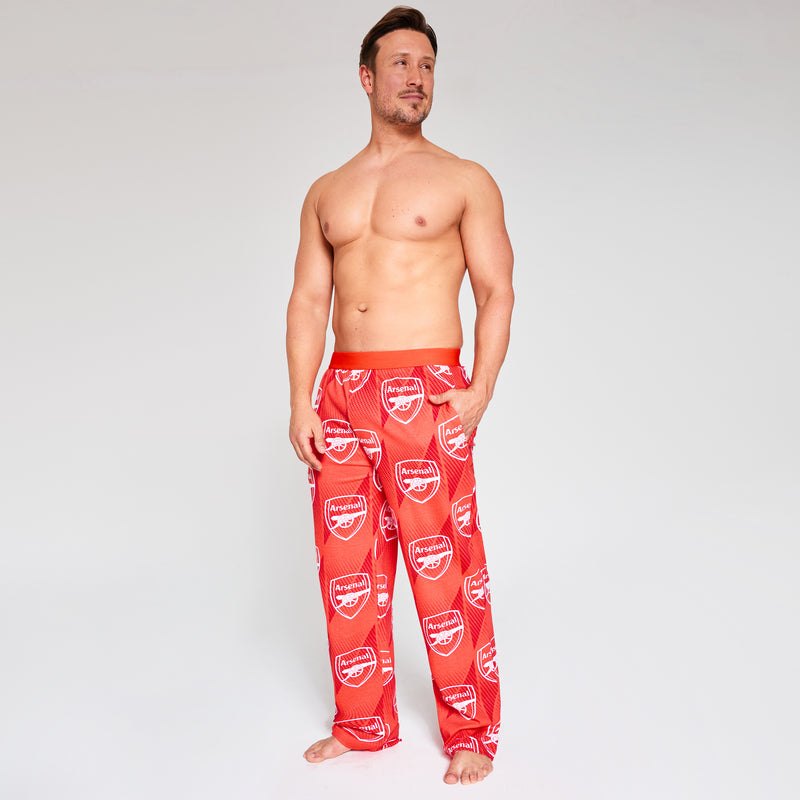 Arsenal F.C. Mens Pyjama Bottoms - Comfy Nightwear Pyjamas for Men