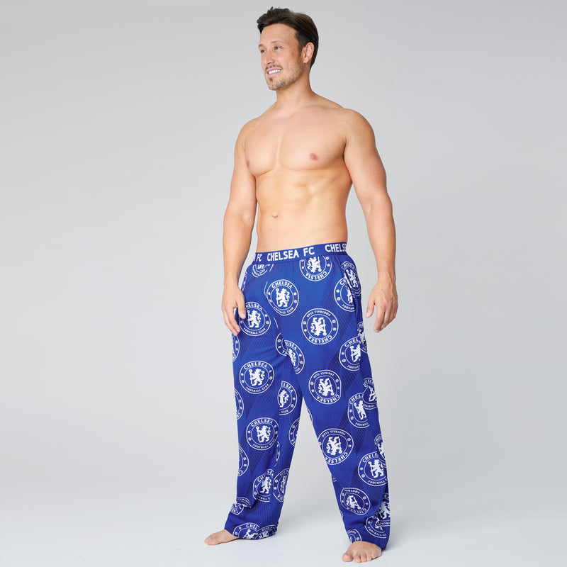 Chelsea FC Mens Pyjamas - Comfy Nightwear Pyjama Bottoms for Men