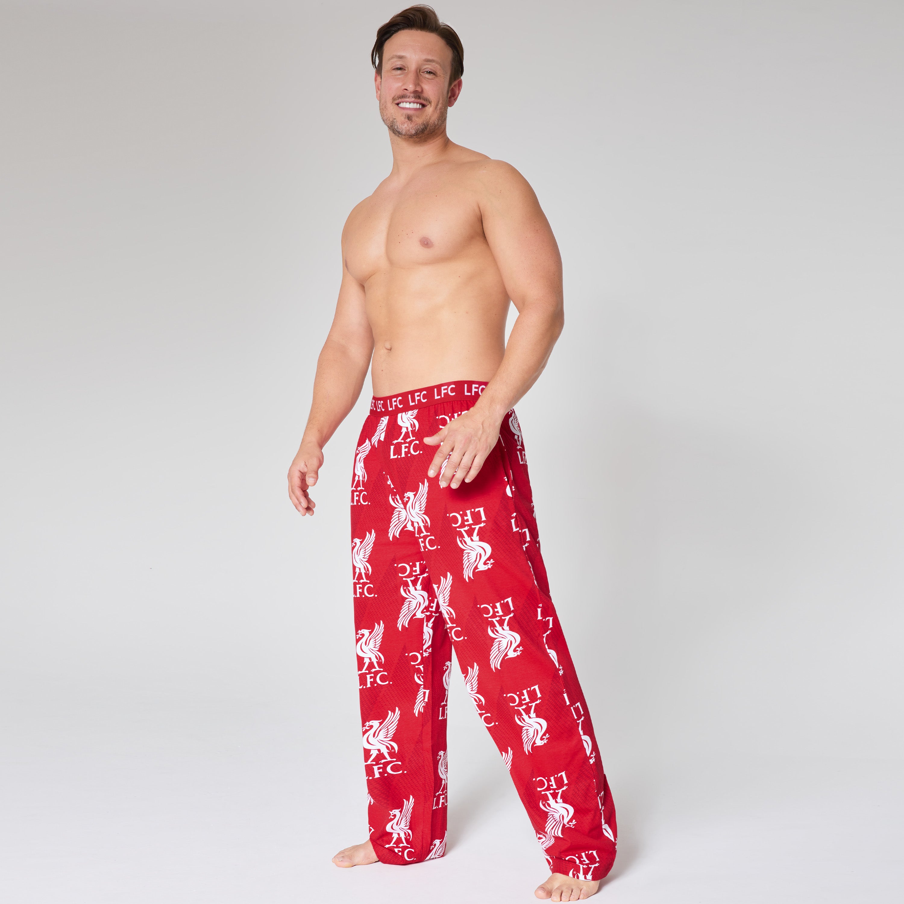 Liverpool FC Mens Pyjama Bottoms - Comfy Nightwear Pyjama Bottoms for Men - Get Trend