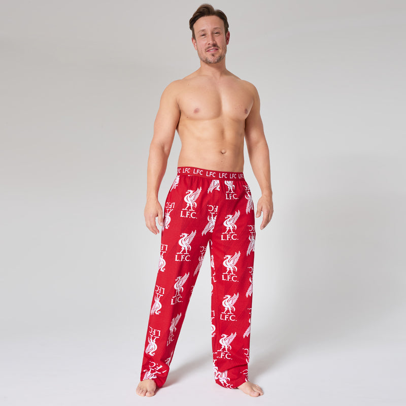 Liverpool FC Mens Pyjama Bottoms - Comfy Nightwear Pyjama Bottoms for Men