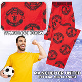 Manchester United F.C. Mens Pyjama Bottoms, Cotton Loungewear - Man United Gifts