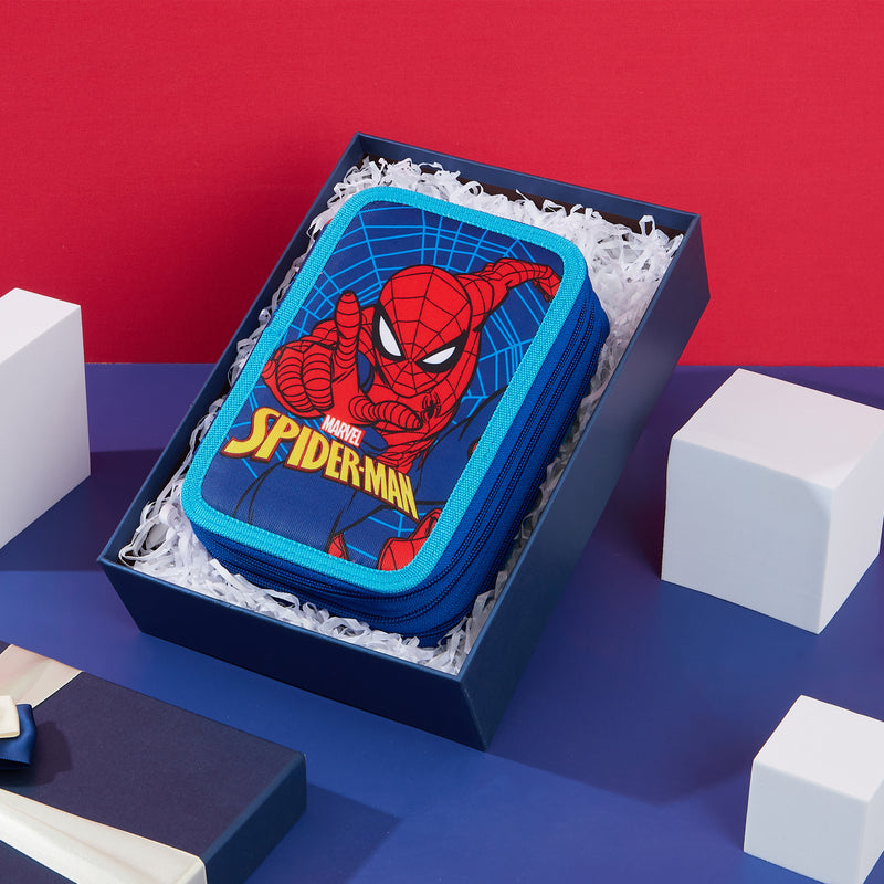 Marvel Pencil Case with Stationery, Spiderman Filled Pencil Case