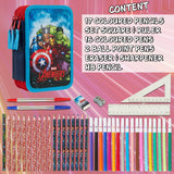 Marvel Pencil Case with Stationery Included, Marvel  Stationery Set - Get Trend