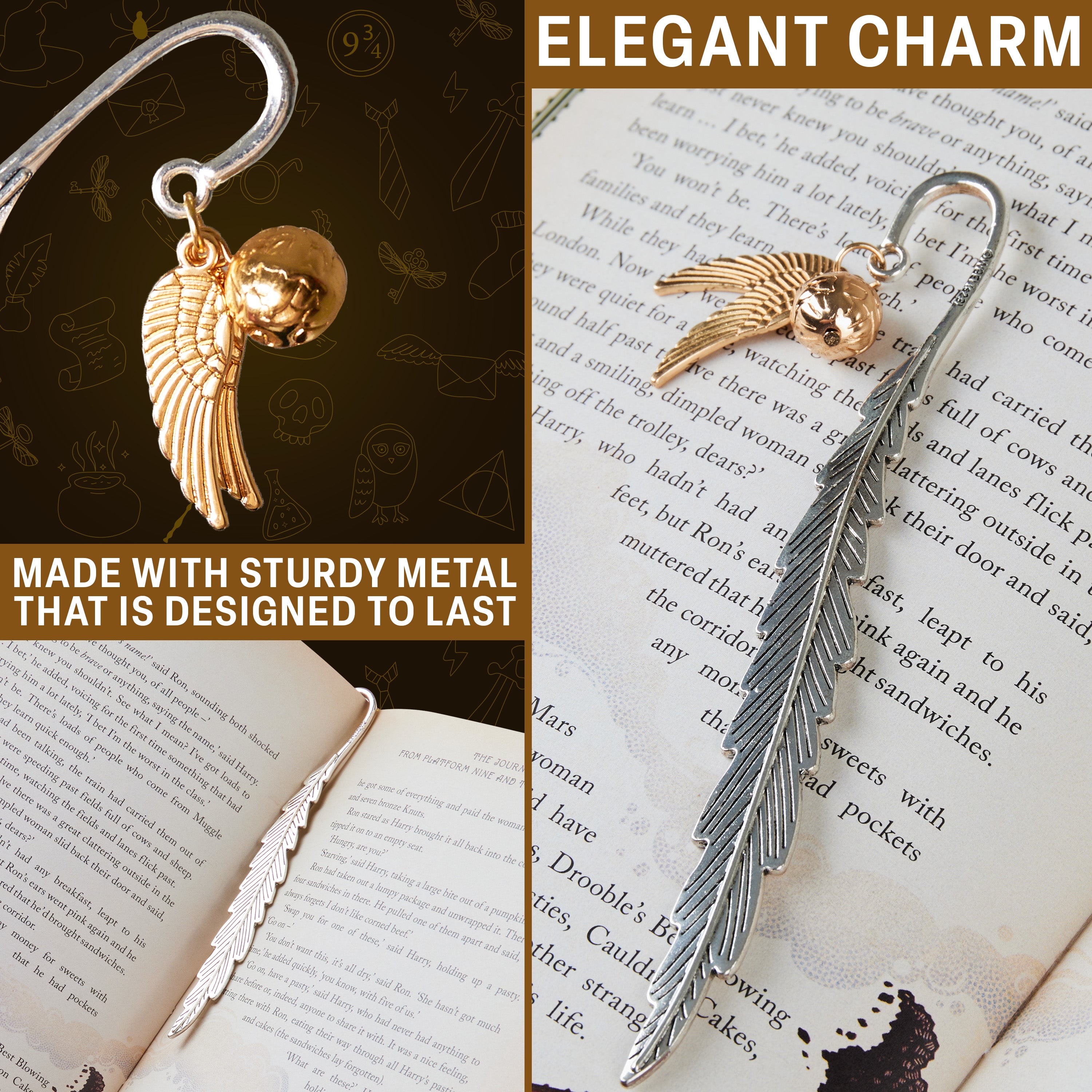 Harry Potter Metal Bookmark Gift Box with Hanging Charm - Get Trend