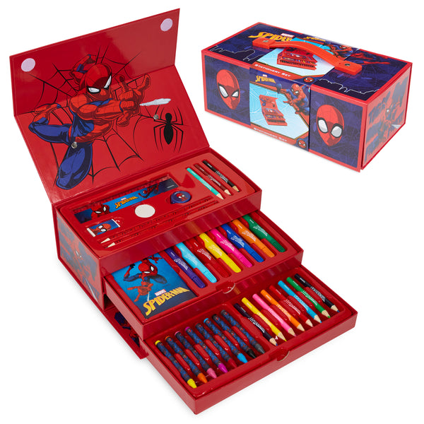 Marvel Spiderman Art Sets for Kids with Crayons, Markers & Colouring Pencils
