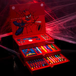 Marvel Spiderman Art Set for Kids Art Supplies Paints Colouring Pens Colouring Pencils Crayons Carry Case Arts and Crafts (Red) - Get Trend