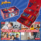 Marvel Spiderman Art Set for Kids Art Supplies Paints Colouring Pens Colouring Pencils Crayons Carry Case Arts and Crafts (Red) - Get Trend