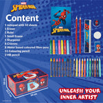 Marvel Spiderman Art Set for Kids Art Supplies Paints Colouring Pens Colouring Pencils Crayons Carry Case Arts and Crafts (Red) - Get Trend